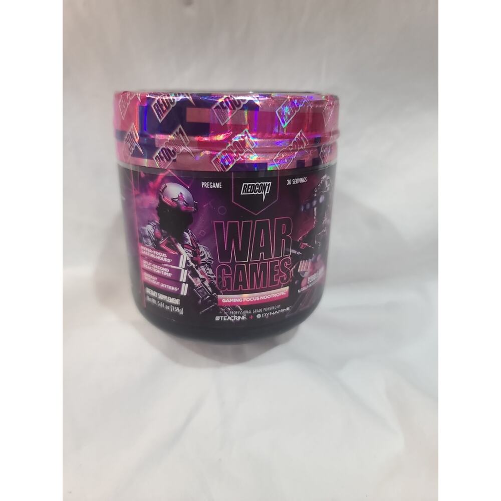 REDCON1 War Games Gaming Focus Nootropic Powder Bubble Gum 30 Servings
